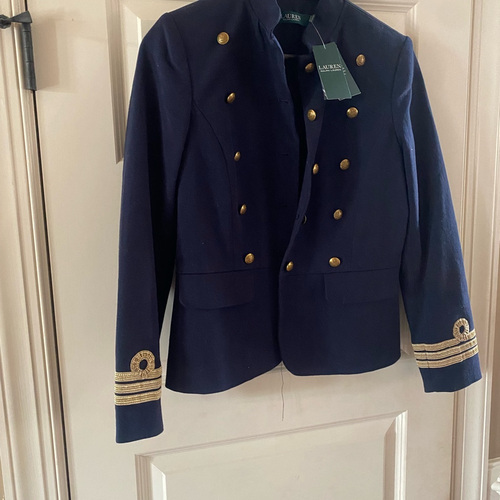 Lauren Ralph Lauren Navy Military Blazer